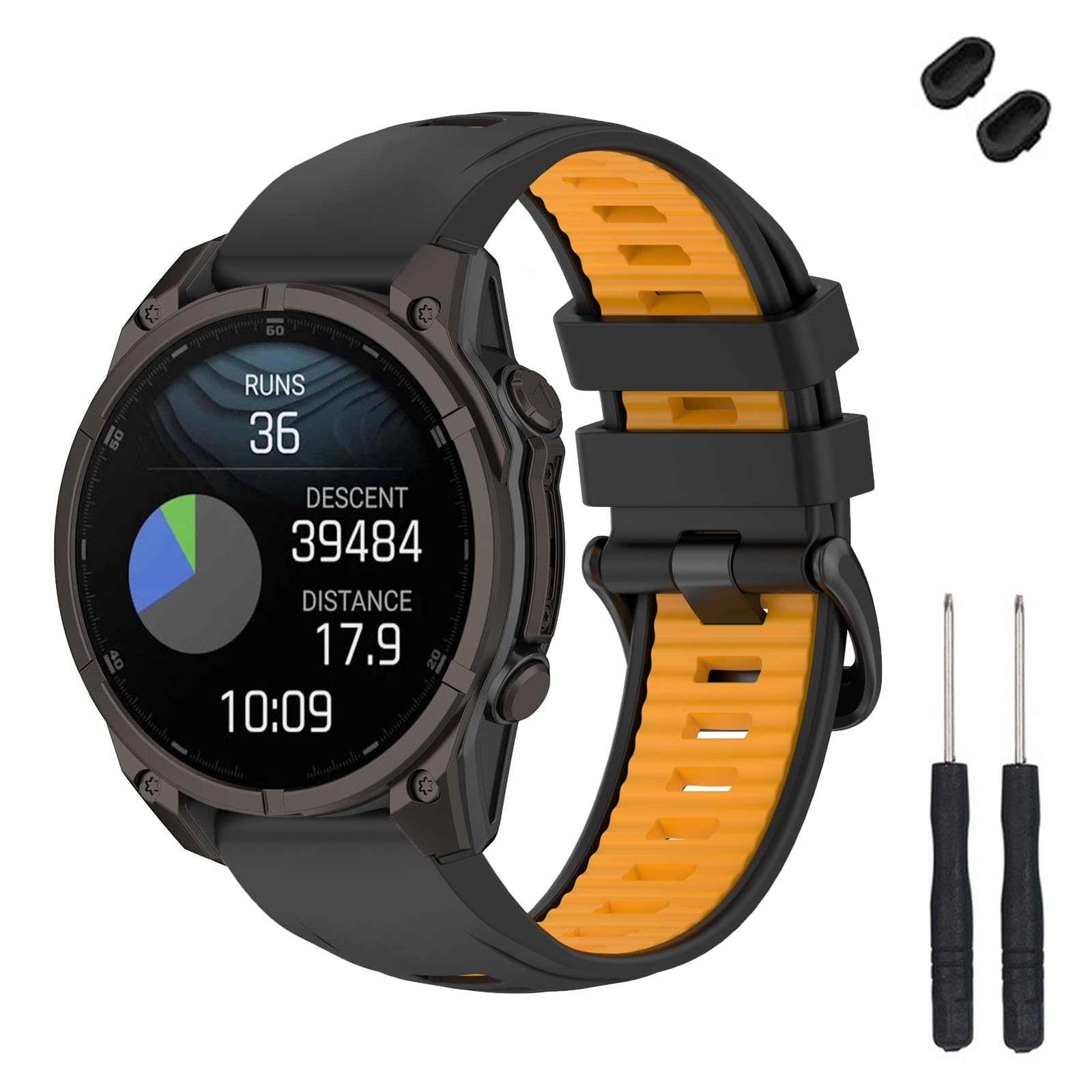 TopPerfekt 20mm Uhrenarmband Kompatibel mit Garmin Fenix 8 43mm, Weiches Silikon Ersatzarmband für Descent Mk3/Mk3i 43mm/Fenix 7S/6S/5S/Instinct 2S Smart Watch für Frauen Männer