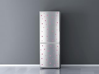 Oedim Vinilo para Frigorífico Puntos, Color Rosa, Adhesivo Resistente y Económico, Pegatina Adhesiva Decorativa de Diseño Elegante