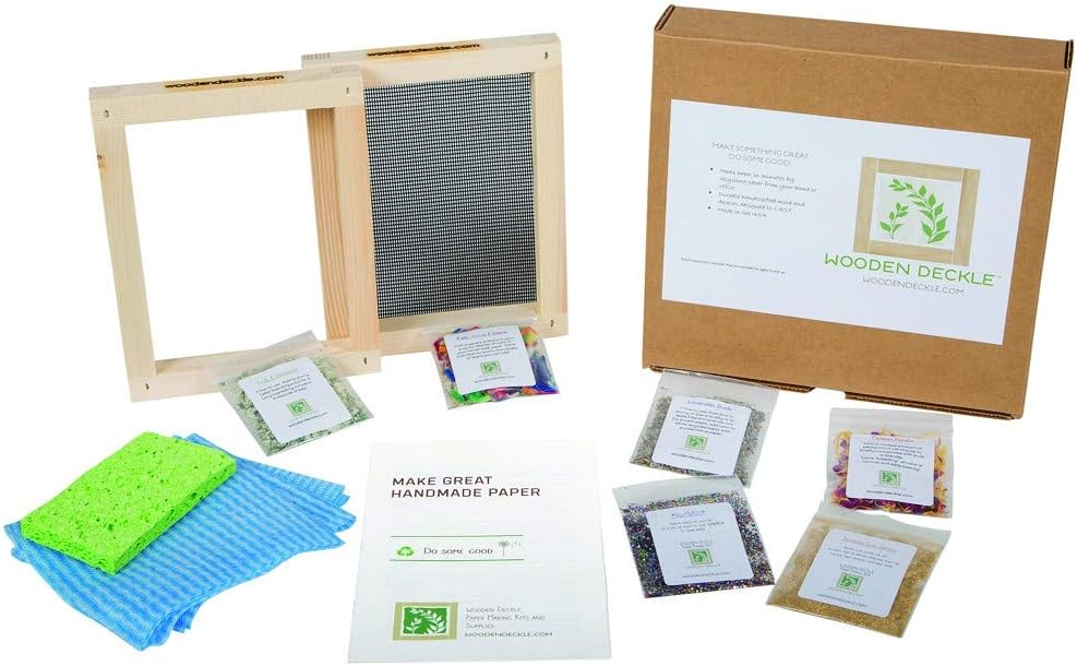 Classic Paper Making Kit for Handmade Papermaking by Wooden Deckle
