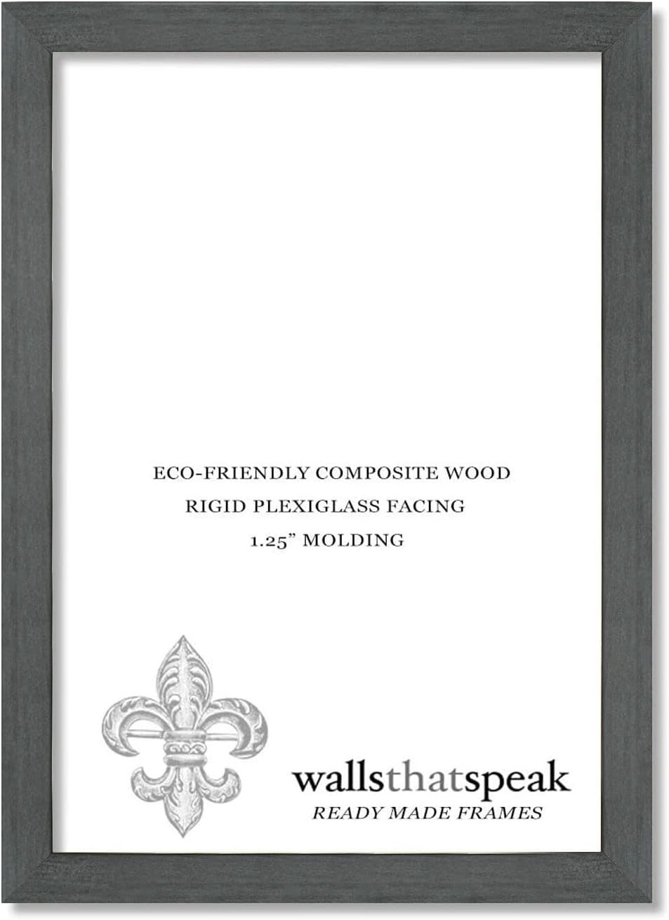 wallsthatspeak 20x27 Slate Gray Picture Frame for Puzzles Posters Photos or Artwork