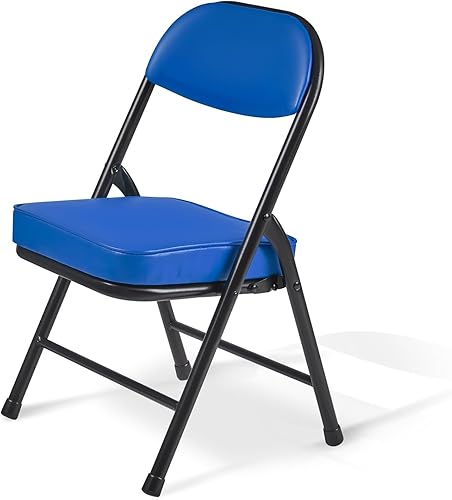 Miniatura 7 de Mini sillas plegables acolchadas, taburete de garaje, silla de camping portátil con cojín, silla de césped ligera, para eventos deportivos al aire