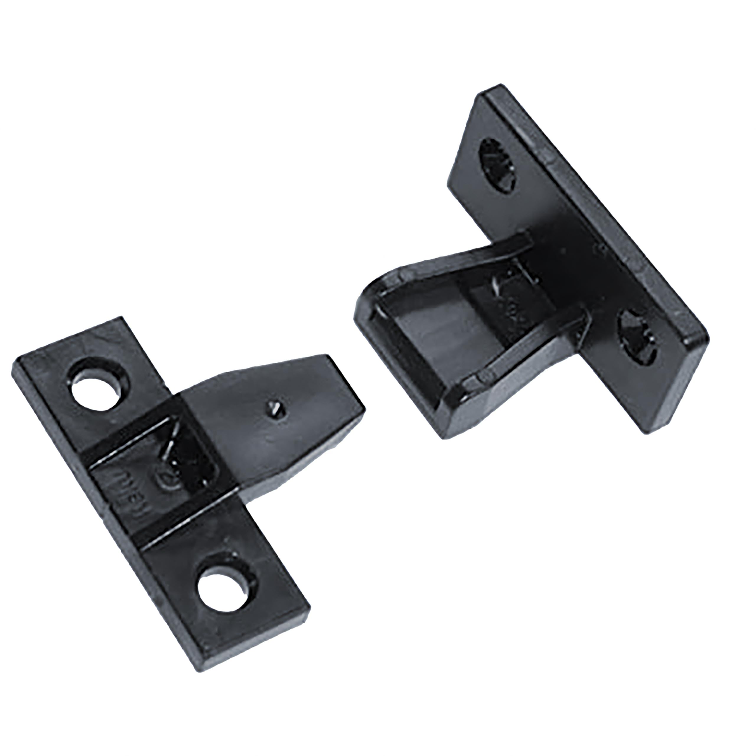 Rok Hardware 2 Pairs of Panel and Frame Push-in Fastener, Plastic Press Fit Furniture Panel Clips, Drawer Front Clips, Wood Screws Included, Black