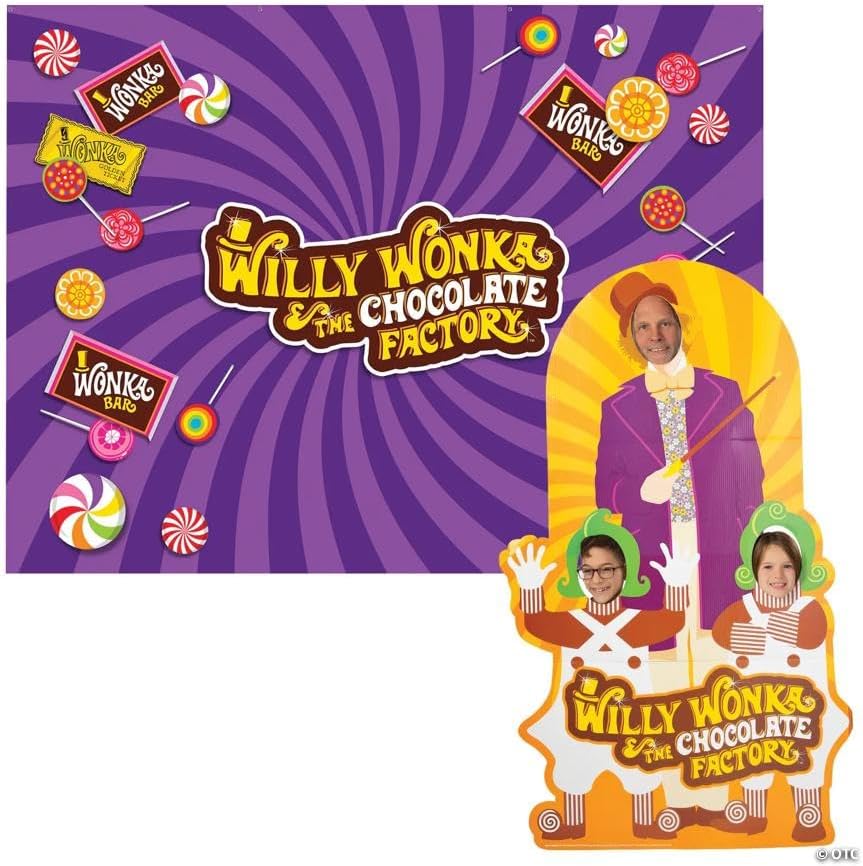 Fun Express Willy Wonka & the Chocolate Factory Party Backdrop Decorating Kit – 2 Pieces