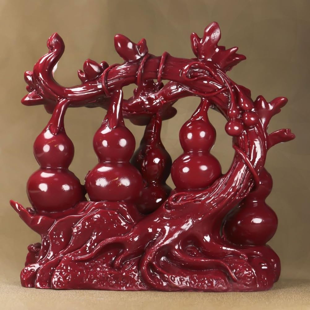 Cinabro Cinque Benedizioni Zucca Ornamento Feng Shui Figurine Decor