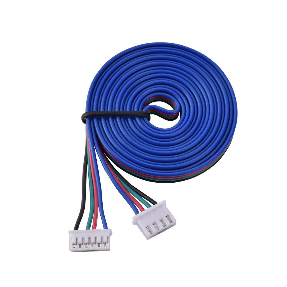 Terminali del Motore, HX2.54 4pin 6pin Cavi a Doppio Terminale Bianco, XH2.54 Connettore a 4 Pin per Estensione del Motore Stepper Stampante 3D (1500 mm)