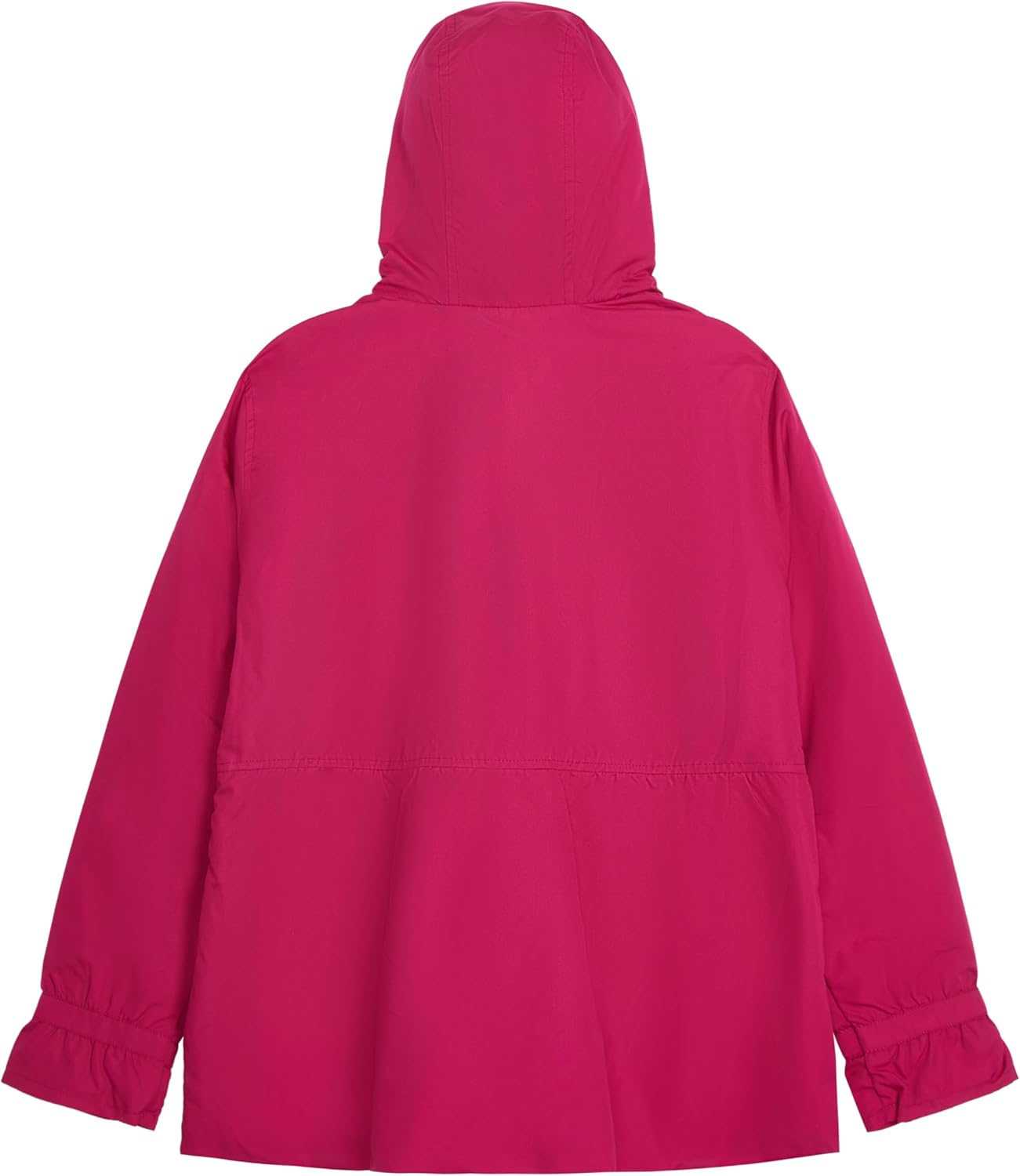 LONDON FOG Girls' Midweight Flounce Hem Utililty Trench With Hood