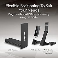 Vista 6 de NETGEAR Nighthawk Adaptador USB 3.0 WiFi 6E (A8000) - Velocidad inalámbrica Gigabit de triple banda AXE3000 (hasta 3Gbps) - Nueva banda de 6GHz