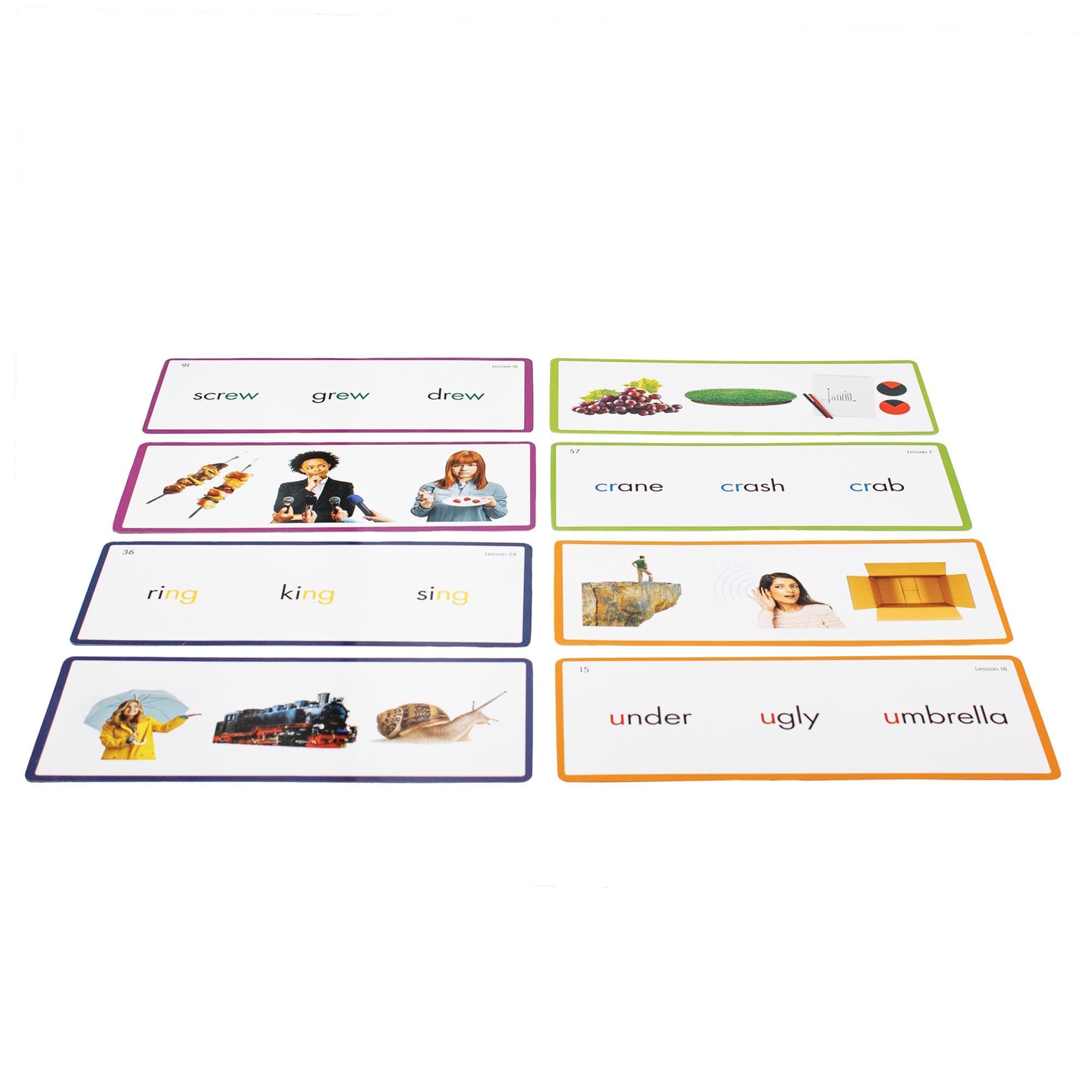 Junior Learning: Rainbow Phonics - Phonemic Awareness Sounds - 101 Word Cards, Flash Cards for Learning Phonemes, Level Based Cards, Kids Ages 4+ - Image 5