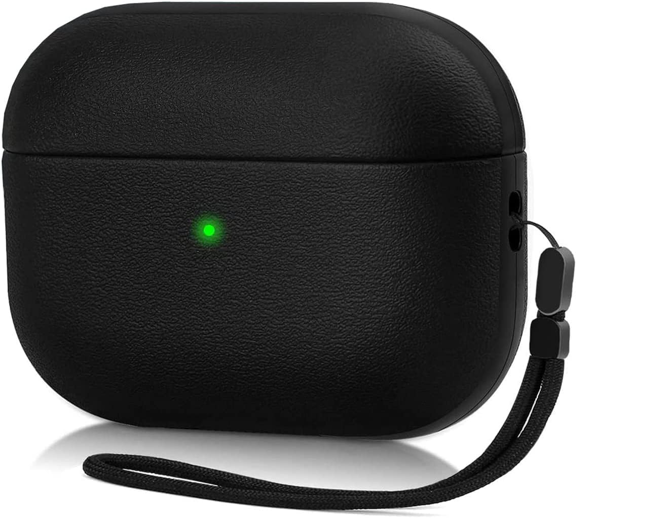 Leather Texture Full-body Protective Case With 2 Lanyard For Airpods Pro 2nd Generation (Black)