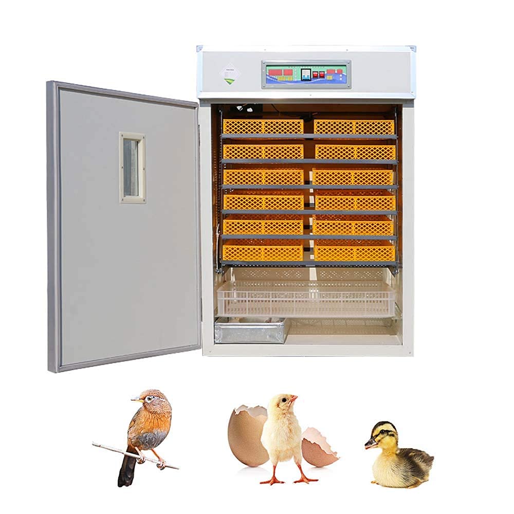 Incubatrice per Uova Domestica, incubatrice Professionale da Tavolo, incubatrice Automatica Intelligente per 528-1232 Uova, Controllo della Temperatura e dell'umidi,528 Egg