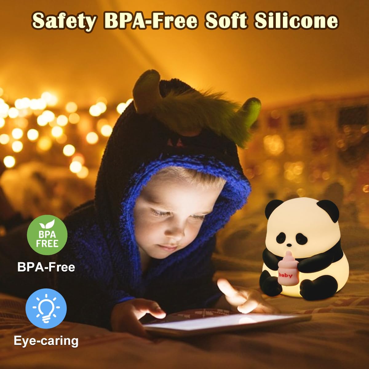 NICE POINT Night Light Kids,Cute Nursery Panda Light - Image 4