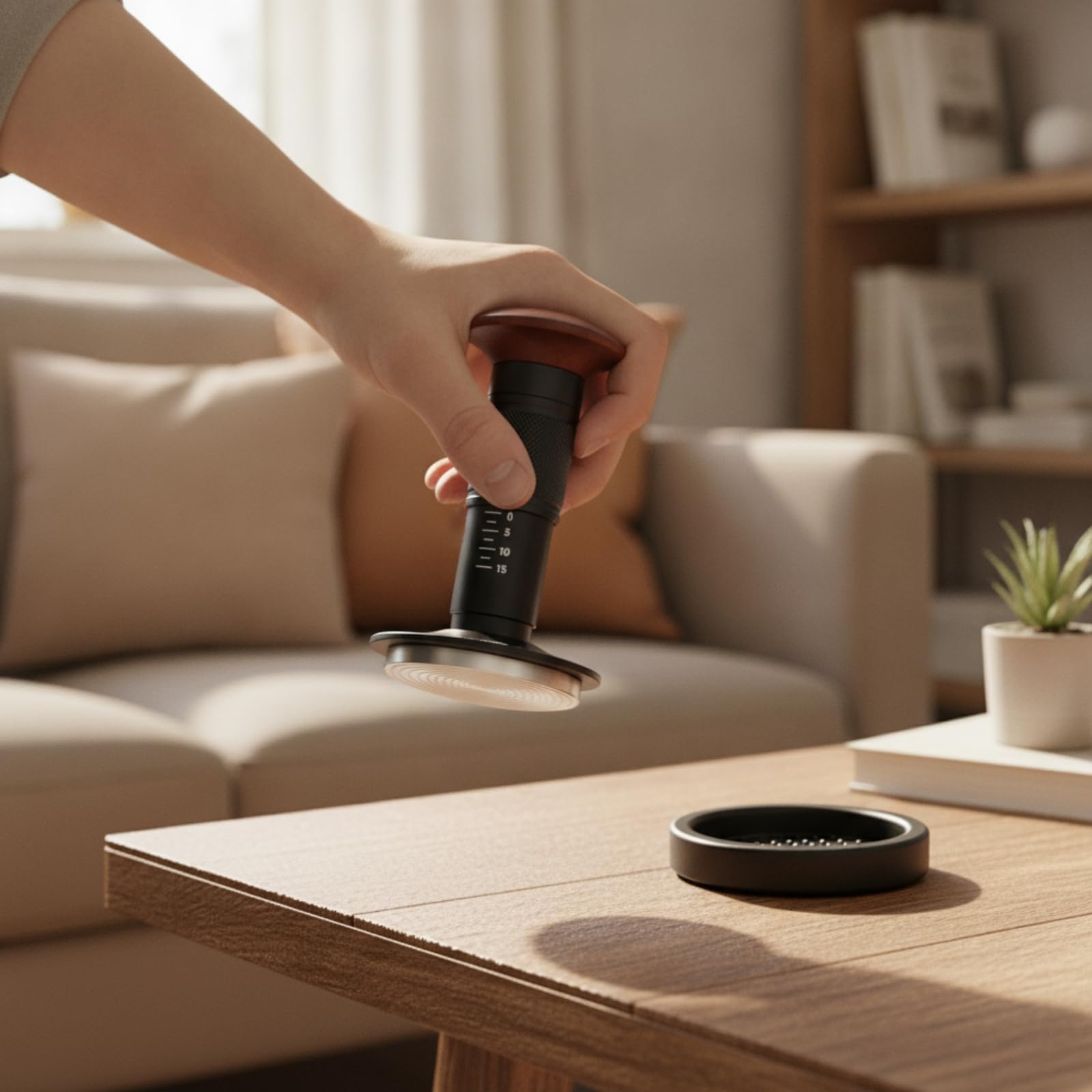 predolo Apisonador con Antislizan Tamper con Mango Tamper para Baristas, Cafería, Cocina, 51mm