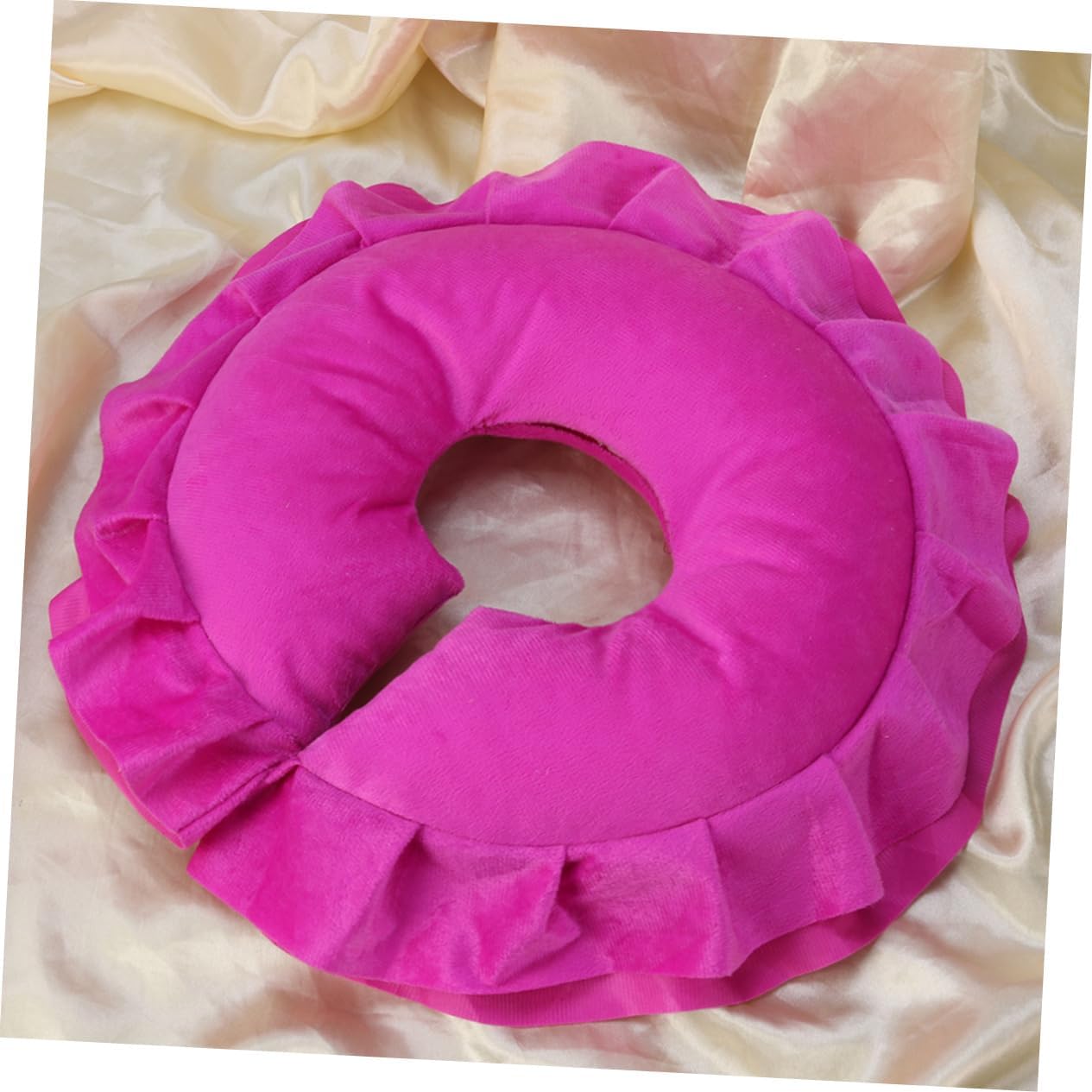 DOITOOL 2pcs Hole Design Bedroom Pillows Cotton Face Face Pad Cervical Beauty Bed