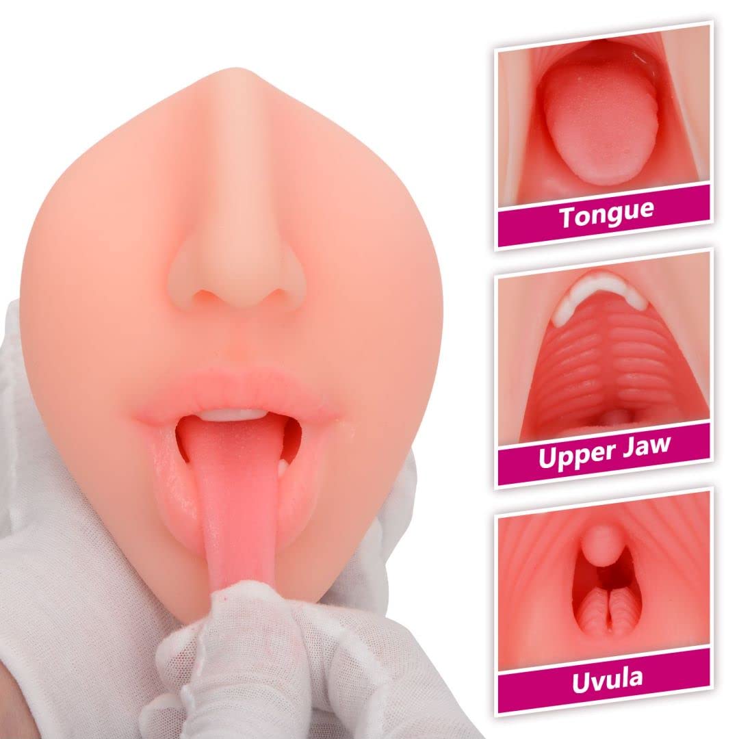 Amazon.com: Fusexil Male Masturbator Deep Throat Blowjob Pocket Stroker  Lifelike Real Mouth with Tongue and Teeth and Oral Sleeve Adult Sex Toys  for Man Masturbation Flesh : Health & Household