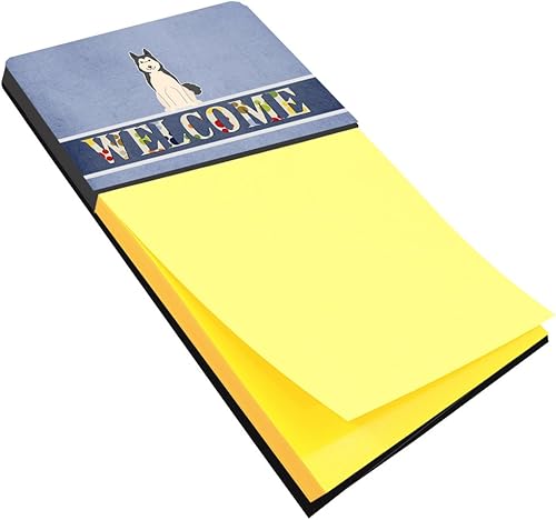 Caroline's Treasures BB5606SN West Siberian Laika Spitz Welcome Sticky Note Holder, Dispensador de notas autoadhesivas, Bloc de notas autoadhesivas,