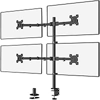 Algopix Similar Product 16 - WALI Quad Monitor Desk Mount 4 Monitor