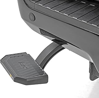 Rough Country Retractable Bed Step for Ford F-250/F-350 Super Duty (2017-2022) - Manual Pull Tailgate Step, Non-Slip Truck Step