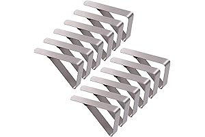 Secure Table Setting with Rustproof Stainless Steel Tablecloth Clips
