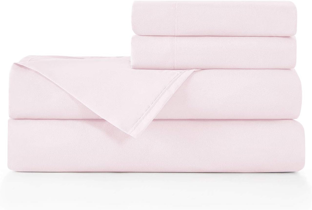 Queen, Baby Pink : Luxe Bedding Bed Sheet Set - Brushed Microfiber 2000 Bedding - Wrinkle, Fade, Stain Resistant - Hypoallergenic - 4 Piece - Unique Christmas Presents for Family (Queen, Baby Pink)