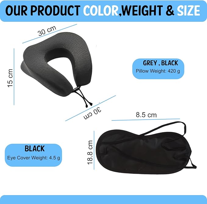 Almohada Memory Foam Semicircular para Viaje y Descanso miniatura 2
