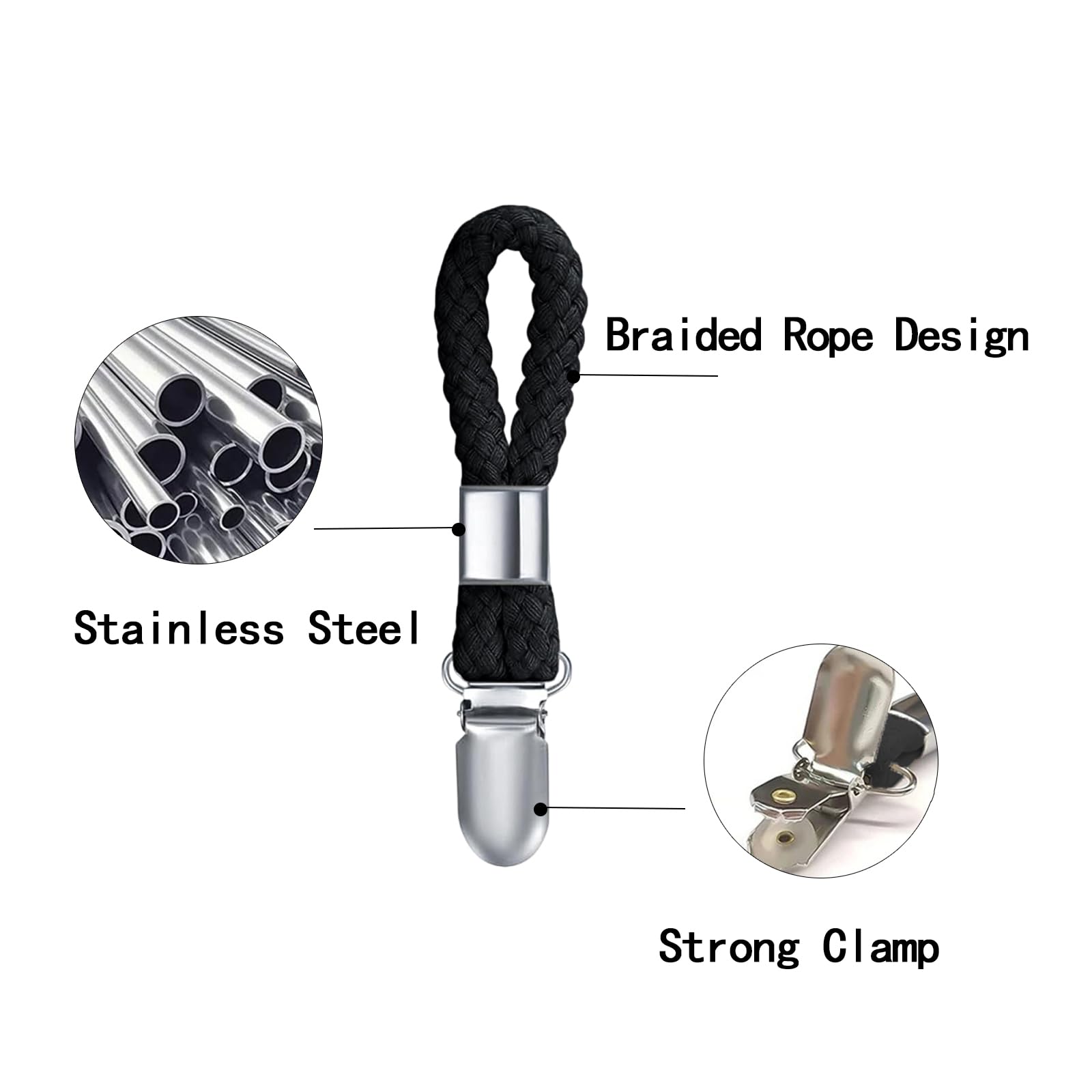 4 stuks handdoekklemmen, handdoekclips met lussen, handdoekclips, zonder naaien, handdoekclips, zwart, handdoekclips om op te hangen, voor keuken, badkamer, balkon