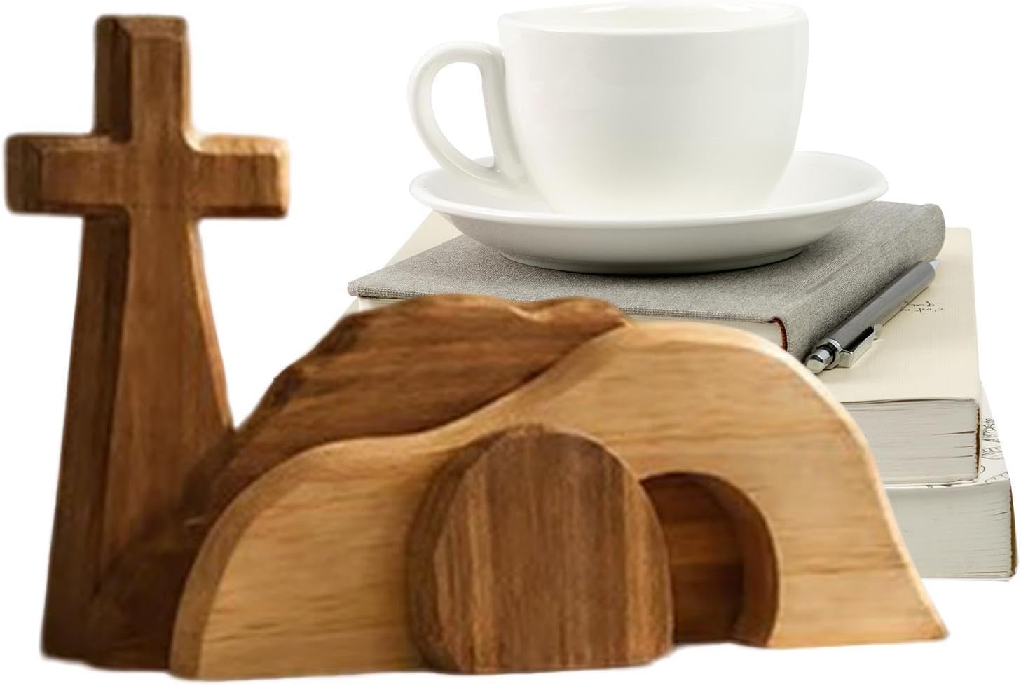 Easter Tomb Wooden Nativity Scene Centerpiece