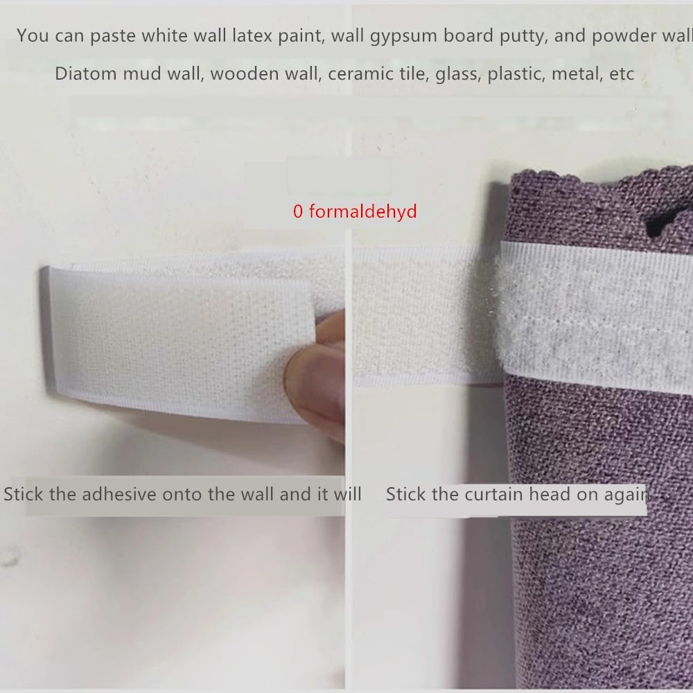 Customized Blackout Curtains Self-Adhesive Simple Valances 100% Light Blocking for Bedroom Living Room Top Window Shade Cover for Home & Apartment (Beige, 118" W x 13" L (Pack of 1))