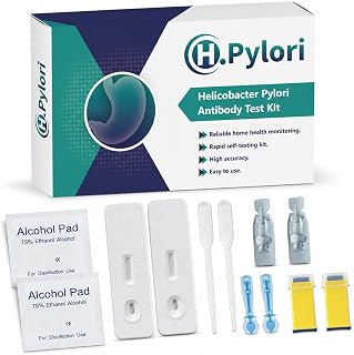 H Pylori Test Kit for Home Use, Helicobacter Pylori Test Kit with Easy-to-Follow Instructions, Clear Result Display in 10–15 Minutes, Individually Sealed Components