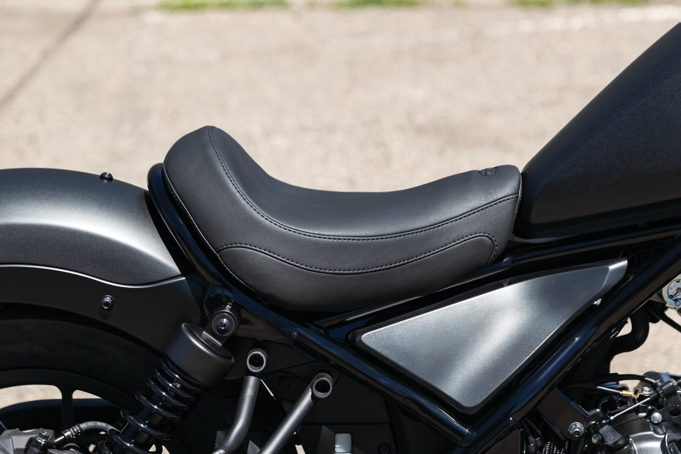 Mustang Motorcycle Seats 84000 Tripper Solo Seat for Honda Rebel 300 & 500 2017-'21, Original, Black