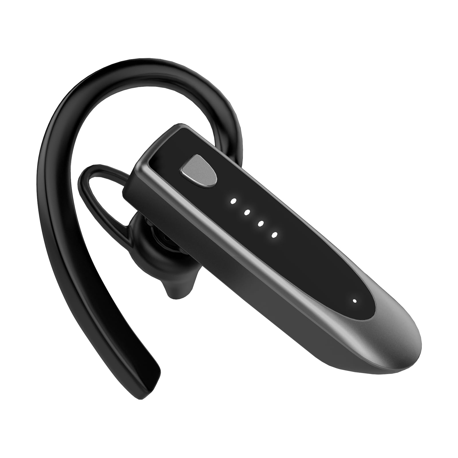 Auricolare Bluetooth Singolo con Doppio Microfono V5.4 Auricolari Bluetooth con 20 Ore Di conversazione, 180 Ore in Standby, cuffie bluetooth con Gancio Girevole per Guida/Lavoro/Business, Argento