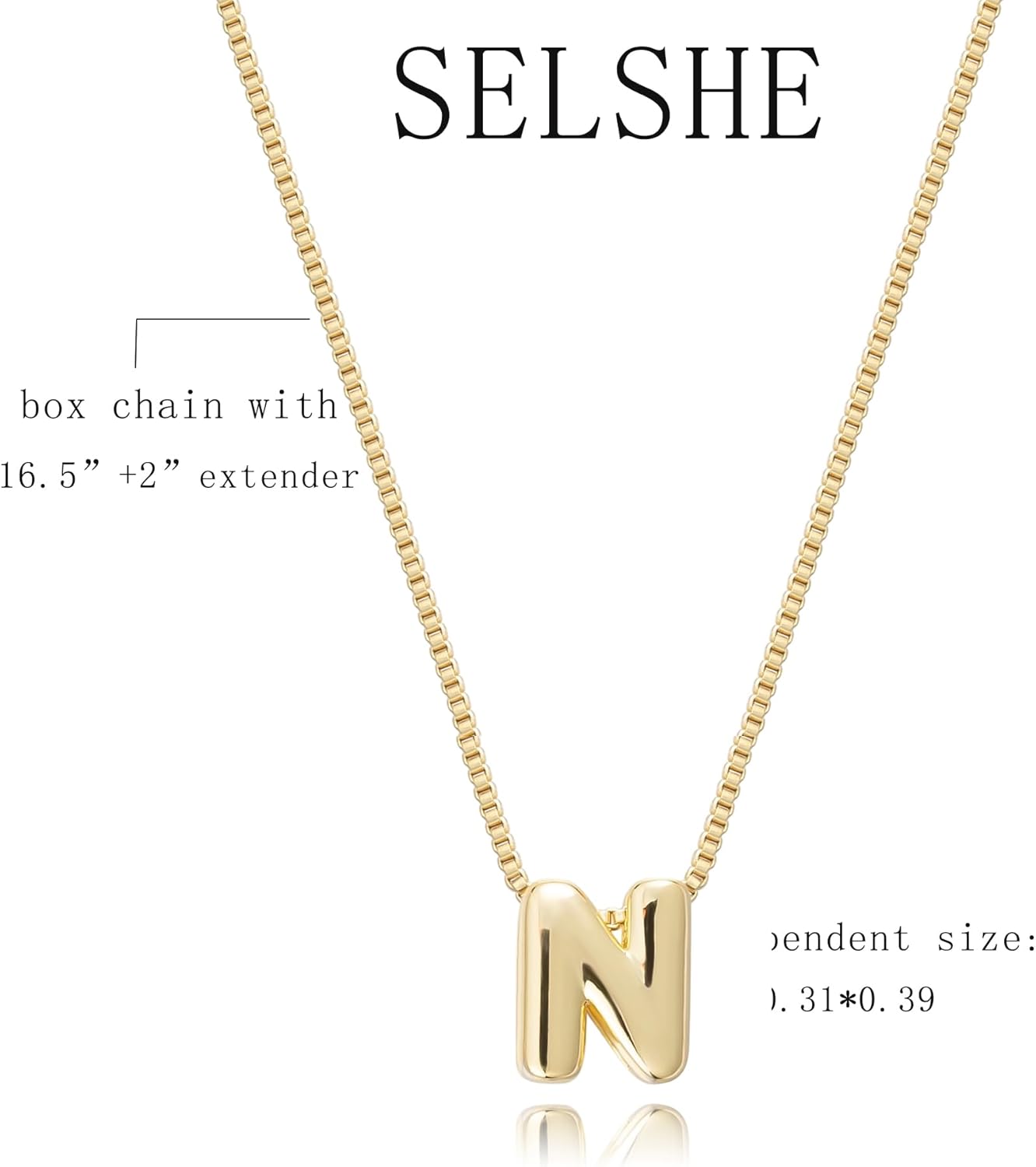 Gold Plated Letter Necklace, Cute Initial Necklaces for Women 14k Gold Plated Balloon Letter Necklace Dainty Necklaces for Women Trendy Charm Name Choker Fashion Womens Jewelry - Image 3