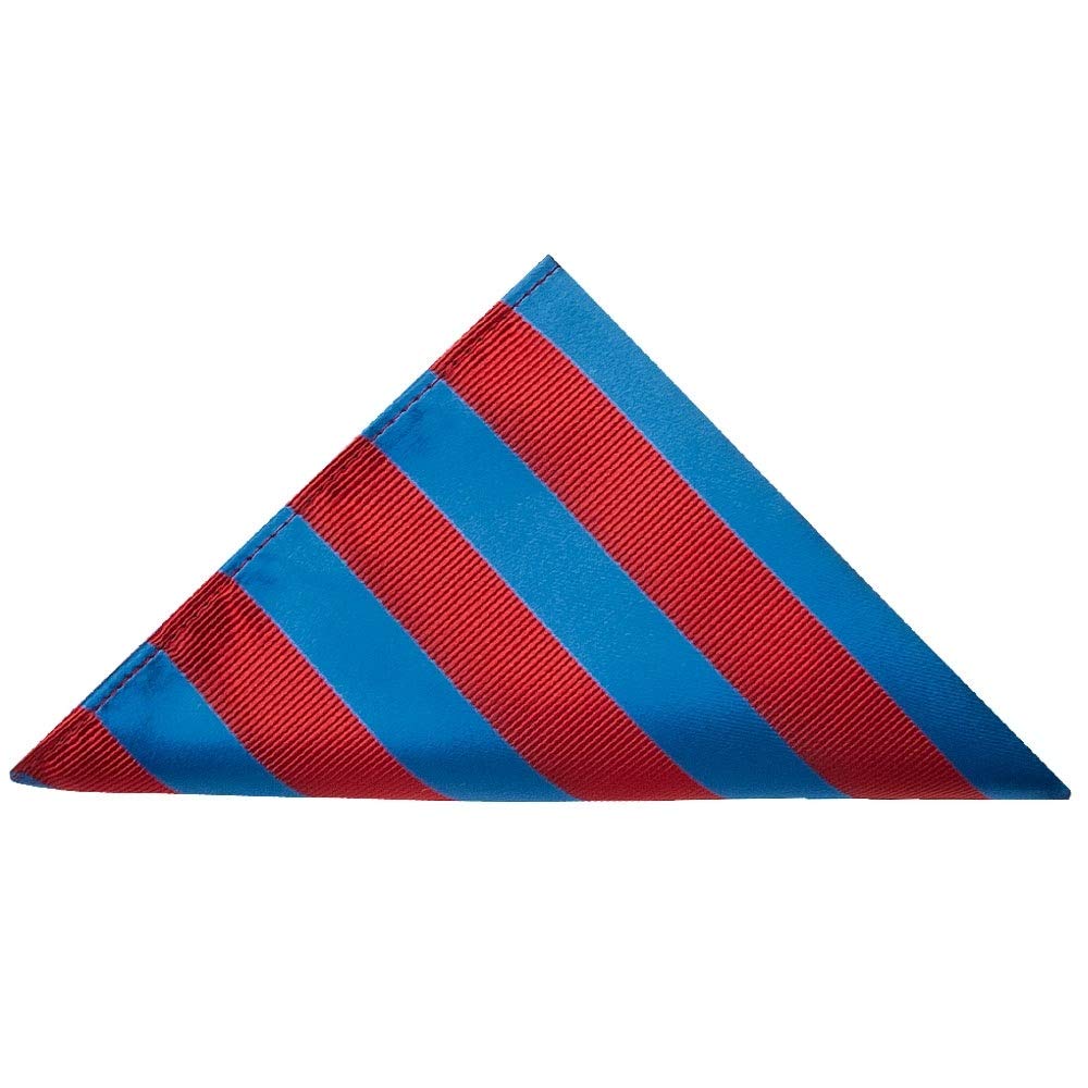 Ties R Us Men's Blue & Red Red And Blue Striped Pocket Square