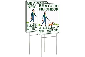 Faittoo No Dog Poop Signs for Yard Metal: Keep Your Lawn Spotless