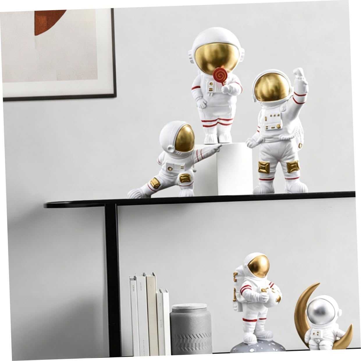 MAGICLULU Figuras De Astronautas Creativas Adorno De Resina para Mesa Decoración De Sala De Estar Tema para Habitación Decoración De Hogar