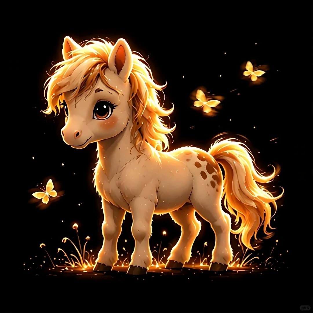 FanZheZhe 11Ct Cross Stitch Kits，Count Counted Stamped Pre Printed Cross Stitch Embroidery Kits for Adults Beginners Starter Advanced Easy Crossstitch Animal Pony 11Ct40X50Cm