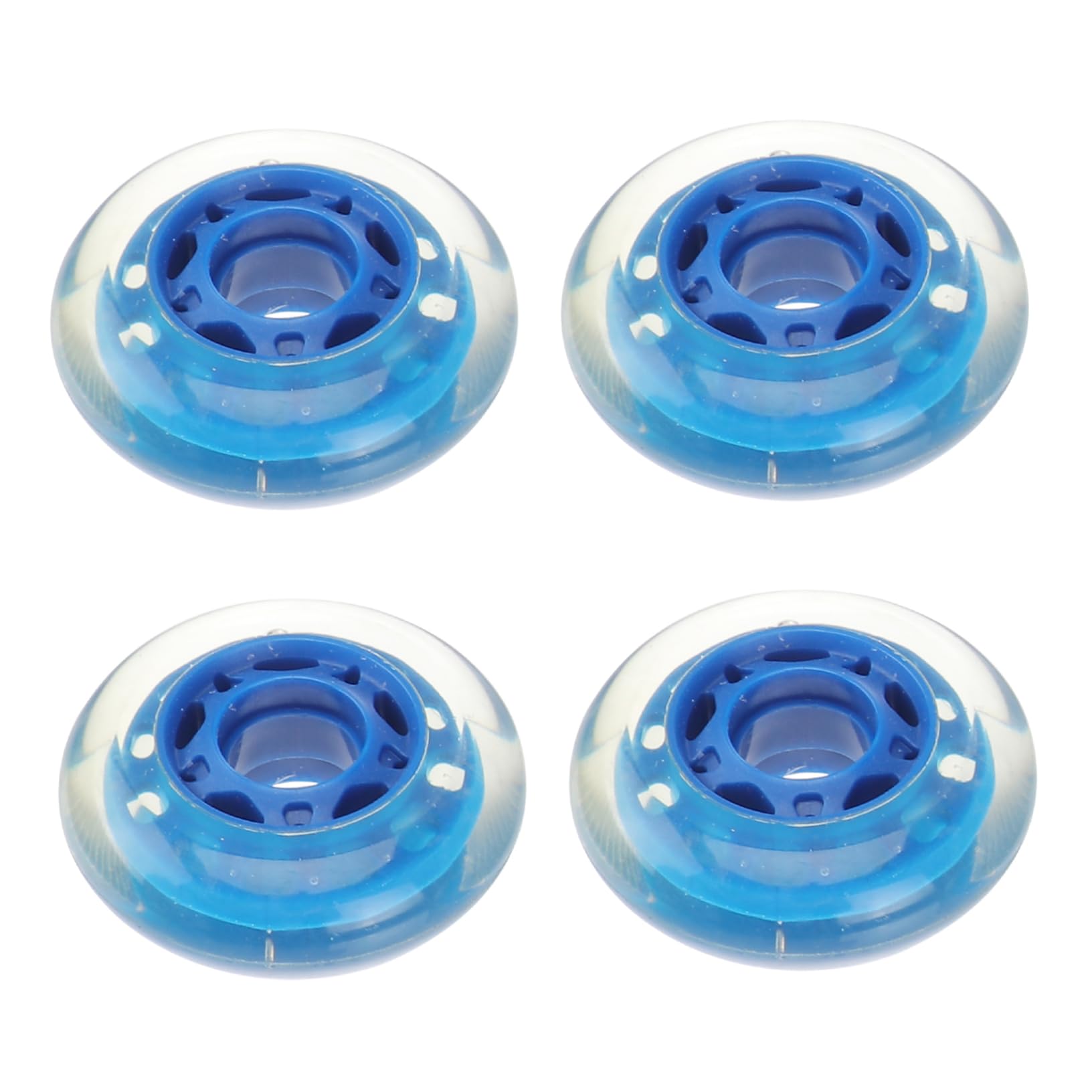 TOBBOMEY 70mm Pu High Elastic Roller Skate Wheels Replacement for Skating Shoes Decorative and Comfortable Flashing for Roller Skates