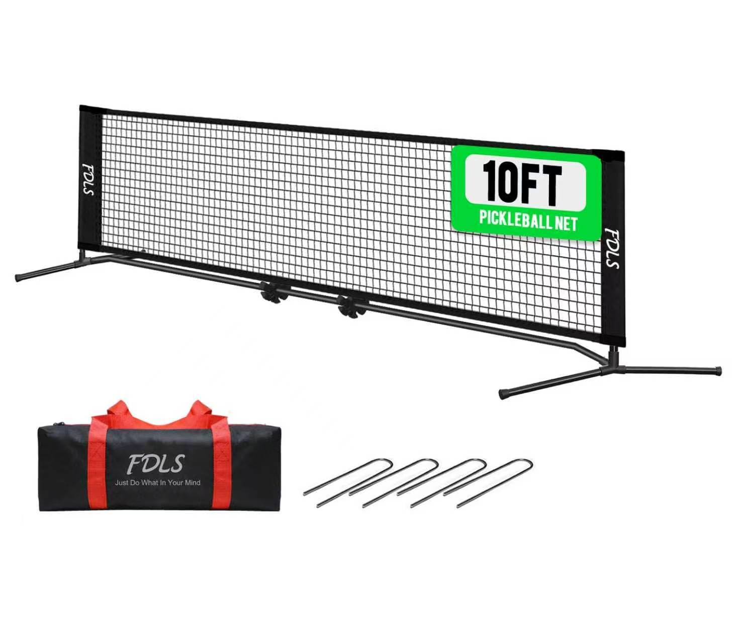 FDLS Portable Small Pickleball Net for Driveway Backyard,with Carry Bag for Indoor Outdoor, for All Levels, Easy Set up