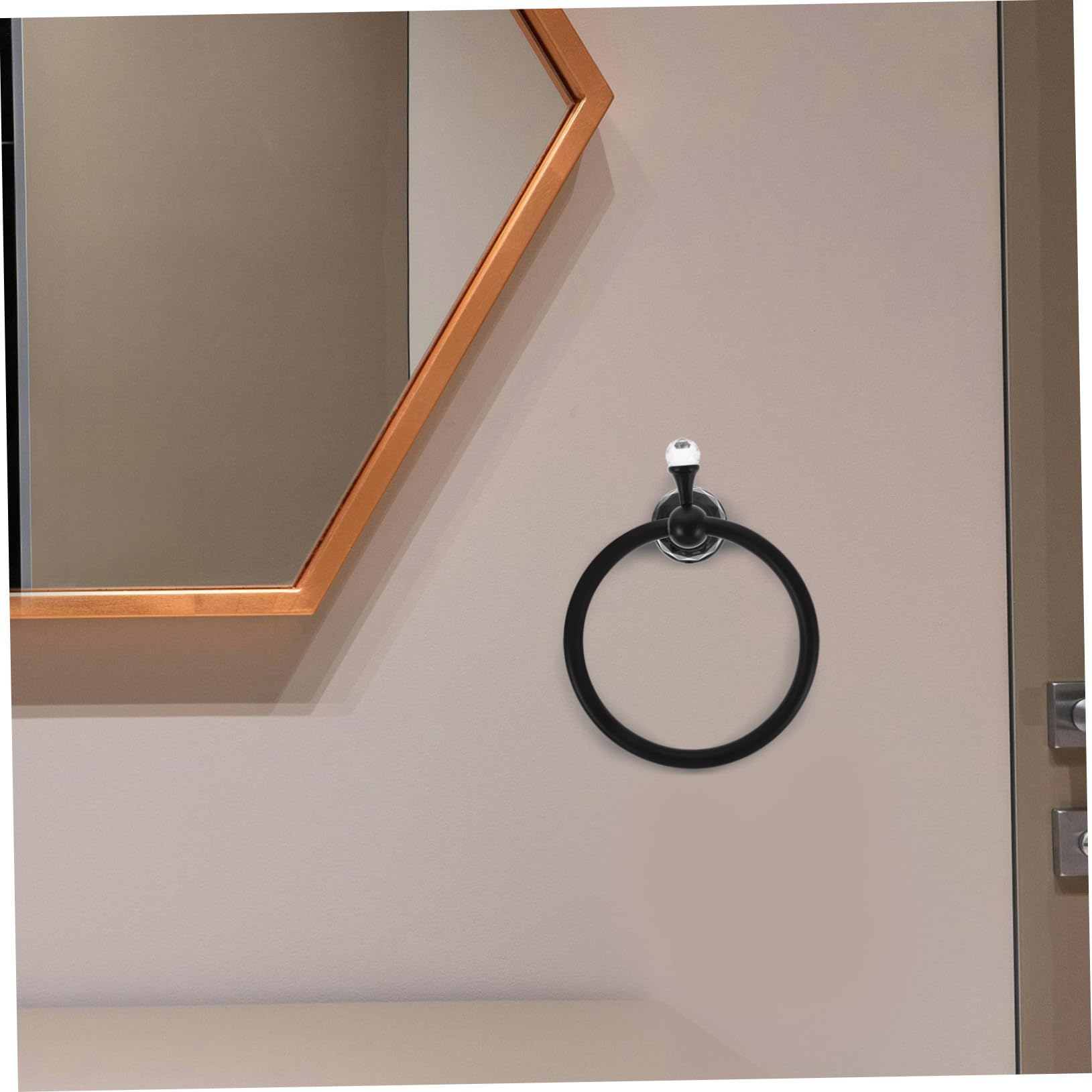 Toallero de Baño de Montaje en Pared Toallero de Pared de Aleación de Zinc Diseño Redondo Alta Resistencia para Baño y Cocina
