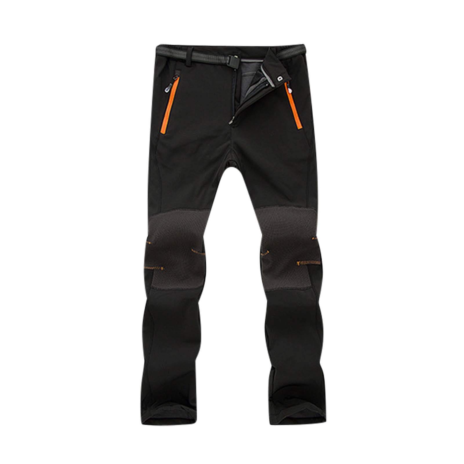 Pantalones de esquí con forro polar para hombre, impermeables, transpirables, resistentes al desgaste, pantalones de invierno softshell, pantalones de escalada al aire libre, monos de nieve sólidos