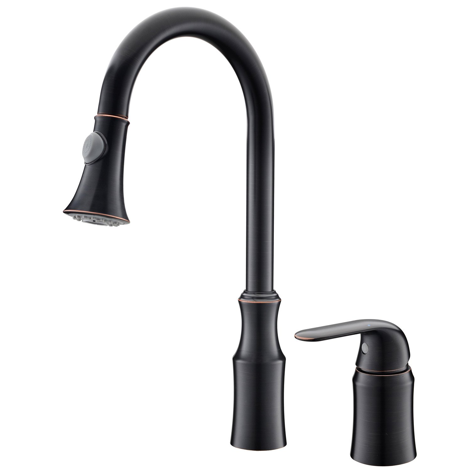 Robinet de cuisine noir vintage douchette extractible mitigeur évier double trou