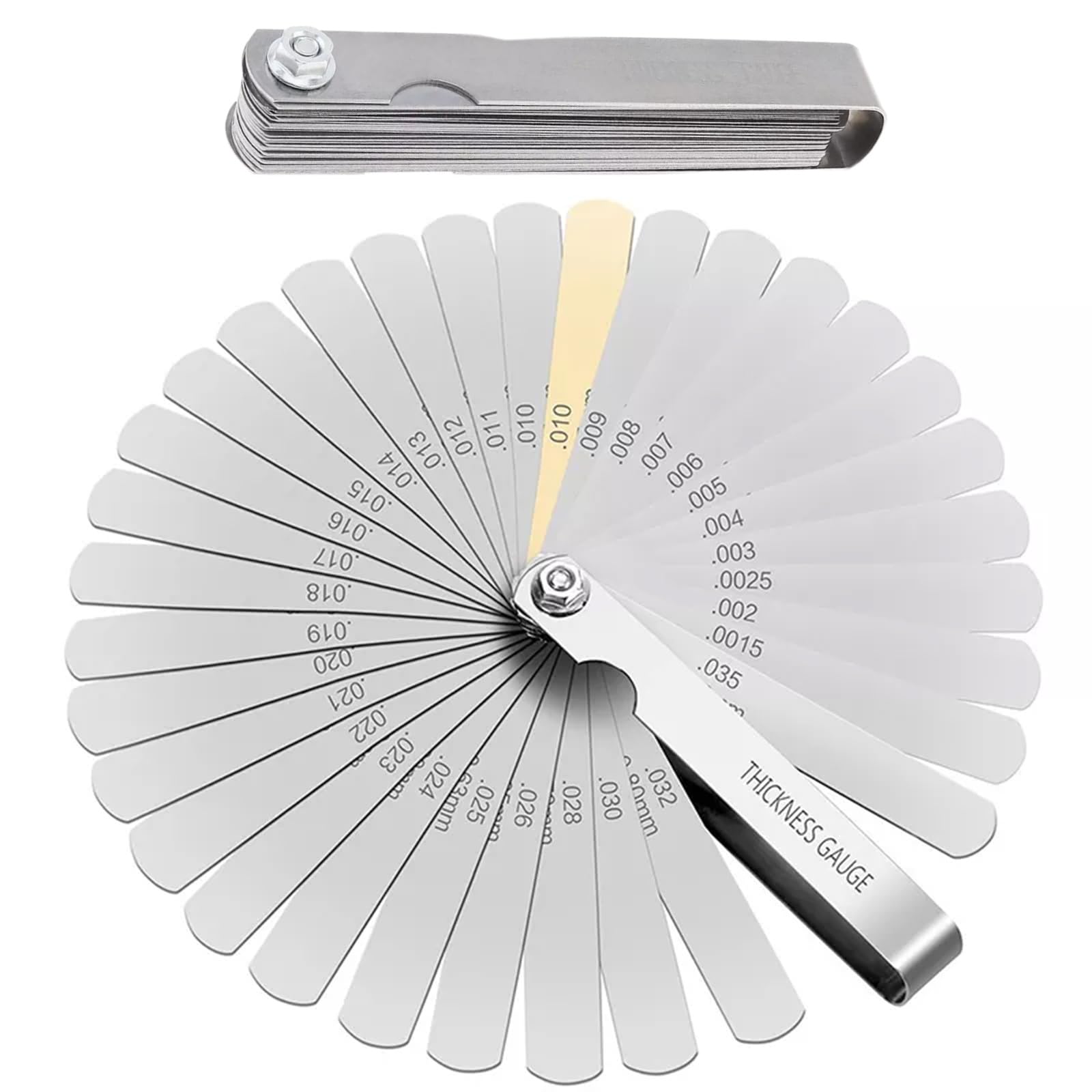Jauge d'épaisseur Starrett 66mA avec 20 lames droites calibrées de 0,05 à 1 mm