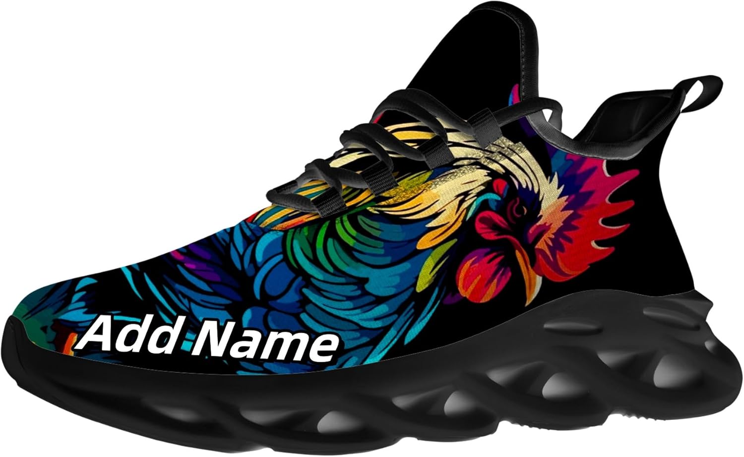 Men Running Shoes Custom Shoes Add Name Rooster Sneakers Lightweight Walking Tennis Shoes Gifts for Men Women