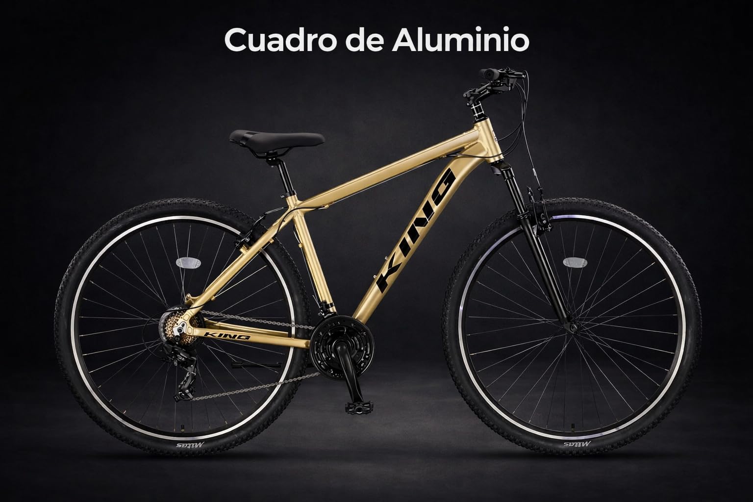 Bicicleta montaña Adulto 29 Pulgadas | Cuadro de Aluminio + 21 Velocidades Shimano + Suspensión Delantera con Bloqueo + Frenos V-Break | Bicicleta montaña Segura y Resistente