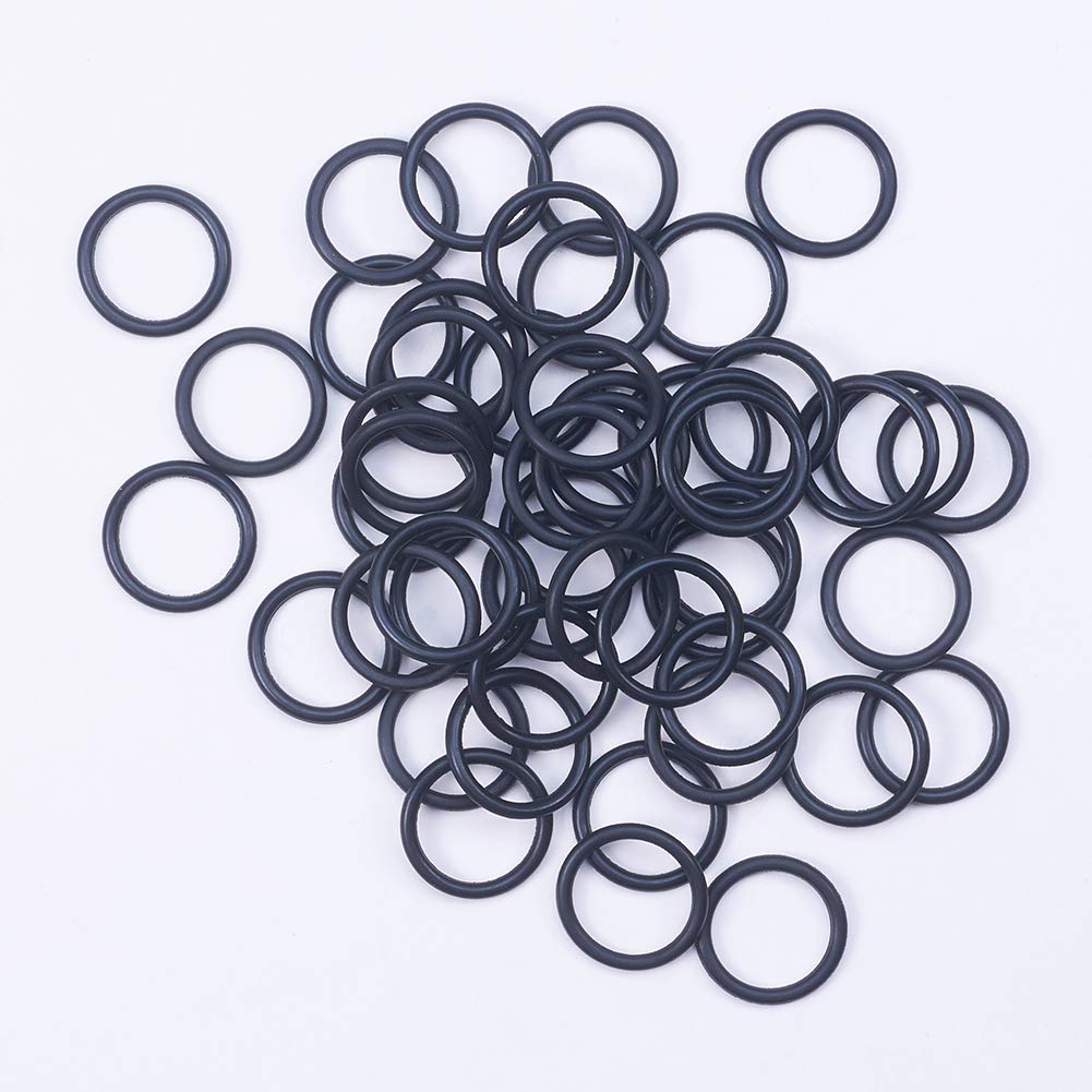 Arandelas de grifo for grifos monomando, 50 juntas tóricas, anillo sellado arandelas caucho nitrilo con diámetro exterior kit junta tórica negra for plomería(137mmx145mmx4mm)