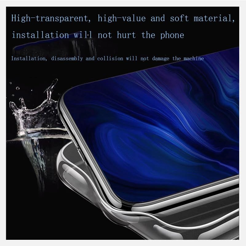 Cover for Motorola Signature (6.8") + Screen Protector(3 Pack), Shockproof Cover Bumper Shell Anti-Scratch Clear Case + 9H Hardness Tempered Glass Film - Clear