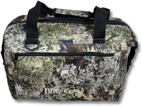 BUC-ees Soft Cooler Bag Insulated Lunch Bag for Men & Women | Portable, Leakproof, Lightweight, Adjustable Shoulder Strap Tote Bag Organizer for Work, Travel, Camping & Beach Camo, 24 Can