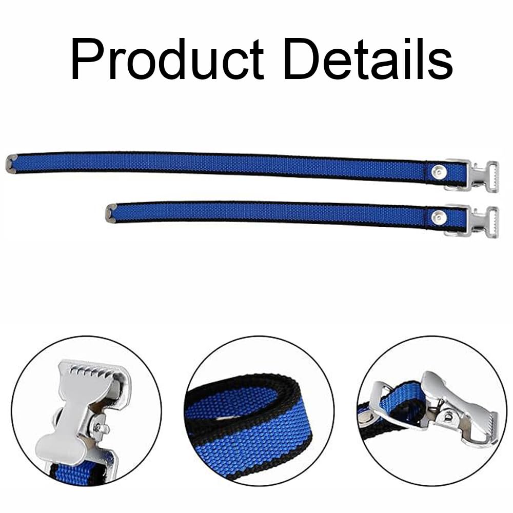 Lot de 4 sangles de rechange en nylon indéchirable avec boucle en aluminium pour cloisons sèches, échasses de travail, peintres, bleu