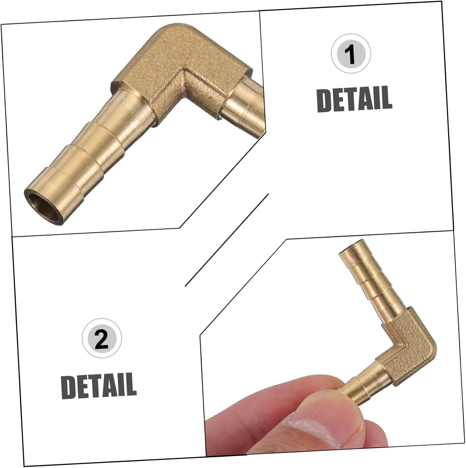 10pcs Copper Hose Connector Shaped Elbow Joint Fitting for Air Water Fuel and Oil Pipes Temperature-resistant Design