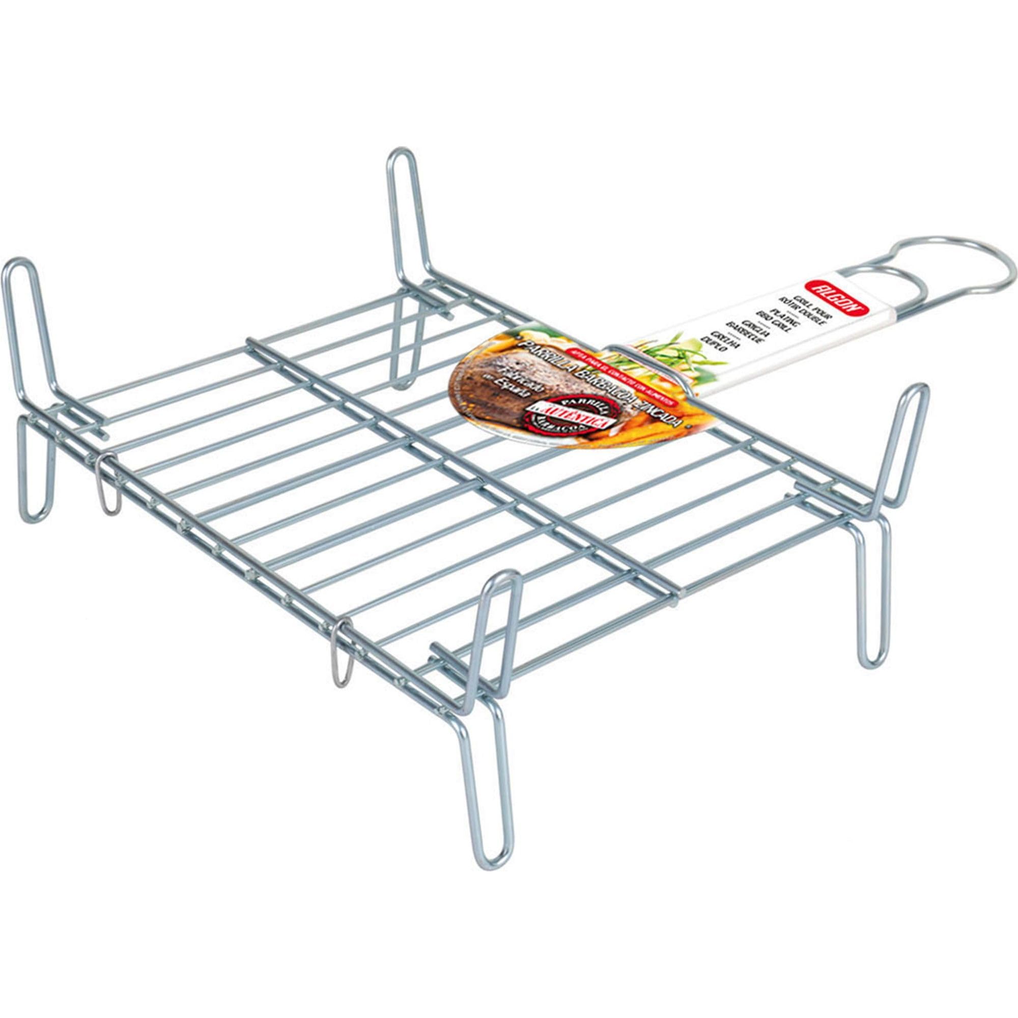 Algon | Parrilla Barbacoa 50x50 Grande Doble, Acero Inoxidable Zincado Gris Metalizado con Cierre de Seguridad - Parrilla Ideal para Asar Carnes y Verduras Resistente y Duradera para Exterior — view 21