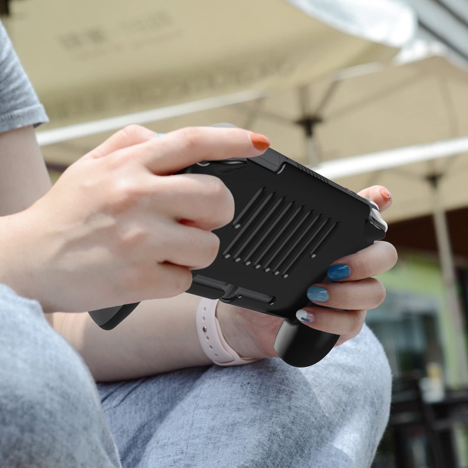 VOVIGGOL Funda Protectora de Mano para Nintendo Switch Lite, Funda Ergonomía para Juegos de Mano Soporte de Agarre Switch Lite, Accesorios compatibles con Nintendo Switch Lite (Negro)